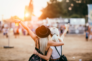 Friends at a festival